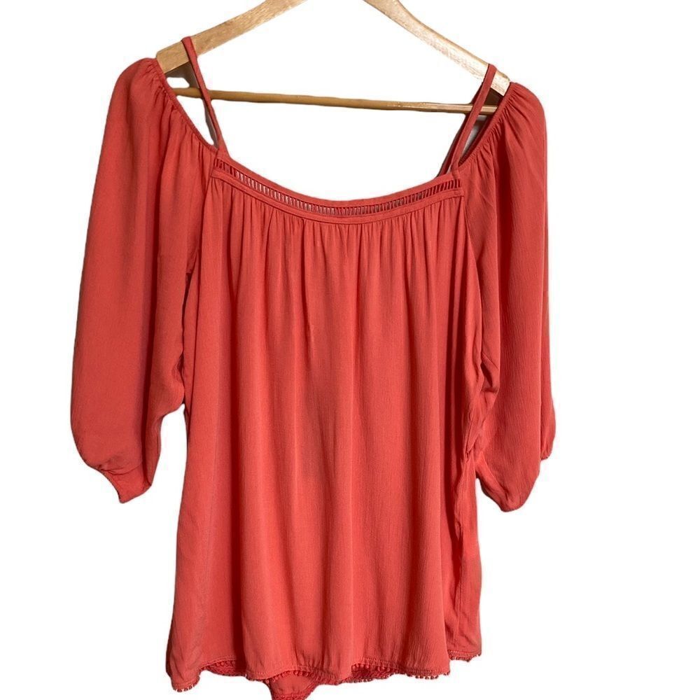 Mavi Off the Shoulder Blouse Coral Size Medium